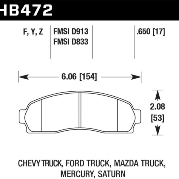 Hawk Performance HB472Z.650