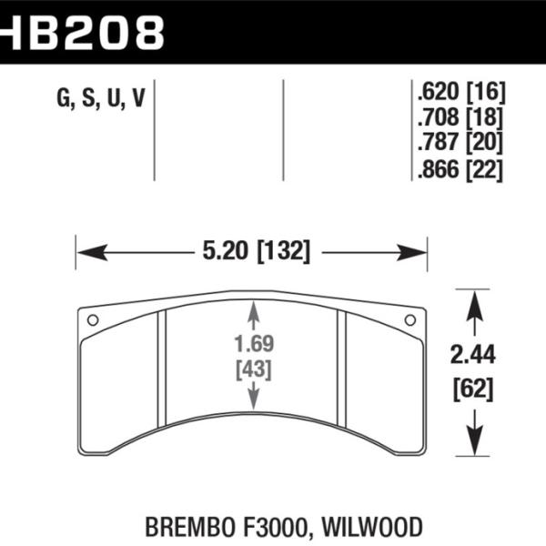 Hawk Performance HB208G.708