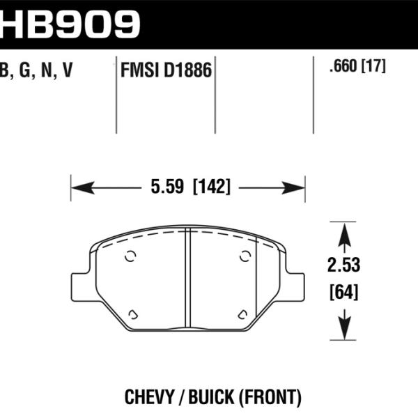 Hawk Performance HB909Y.660
