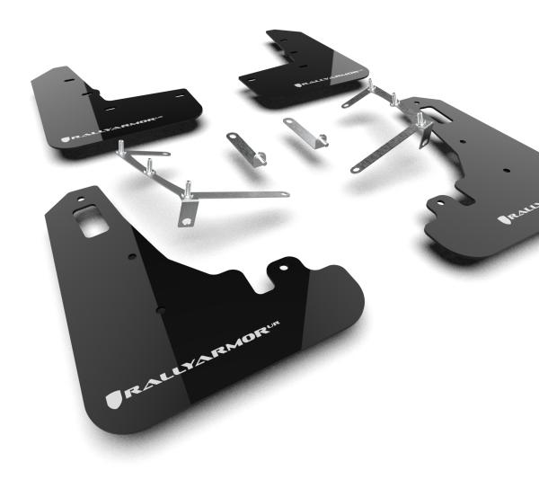 RAL UR Blk Flap/Wht Logo Rally Armor MF99-UR-BLK-WH
