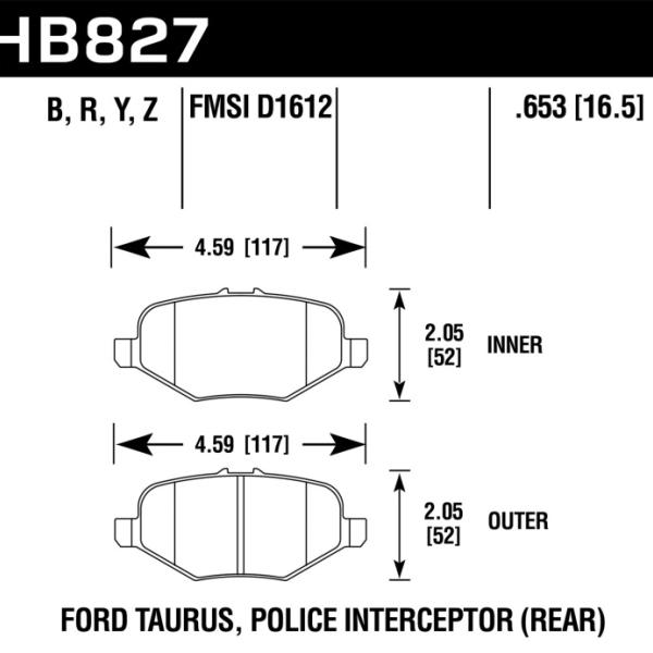 Hawk Performance HB827Y.653