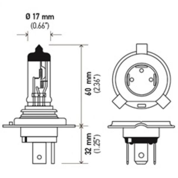 Hella H4 130/90W