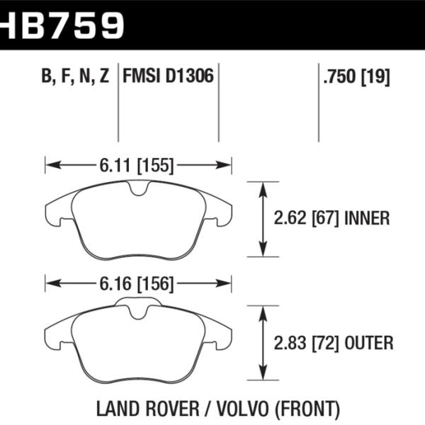 Hawk Performance HB759Z.750
