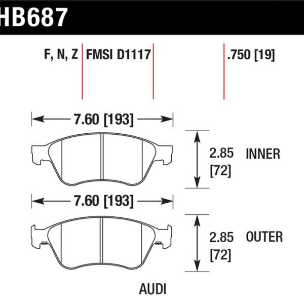 Hawk Performance HB687F.750