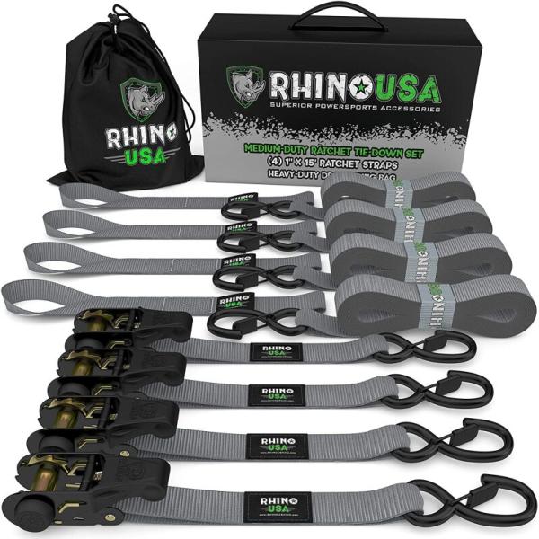RSA Tie Down Kits Rhino USA RCHT-4PACK-GRY