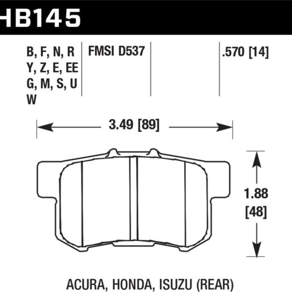 Hawk Performance HB145M.570