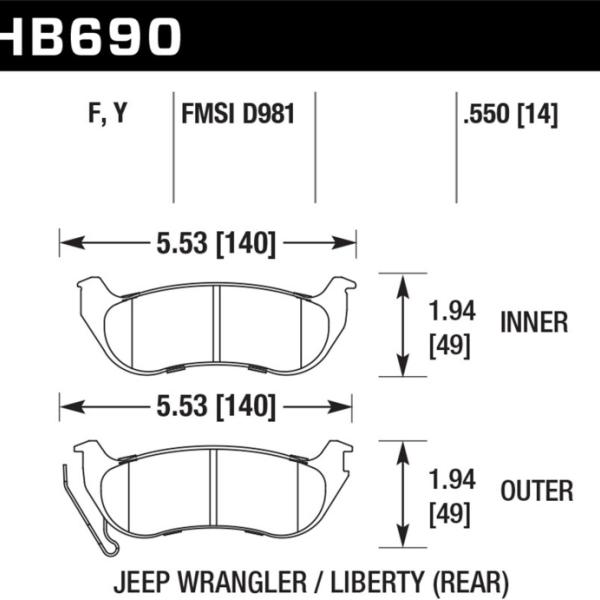 Hawk Performance HB690Y.550