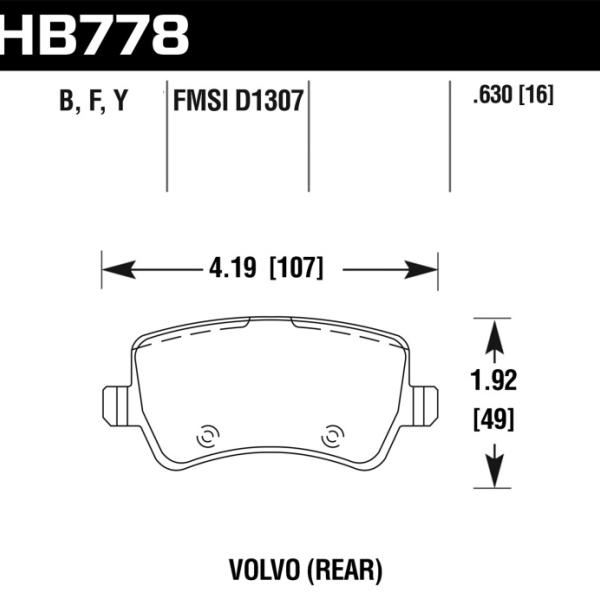 Hawk Performance HB778Y.630