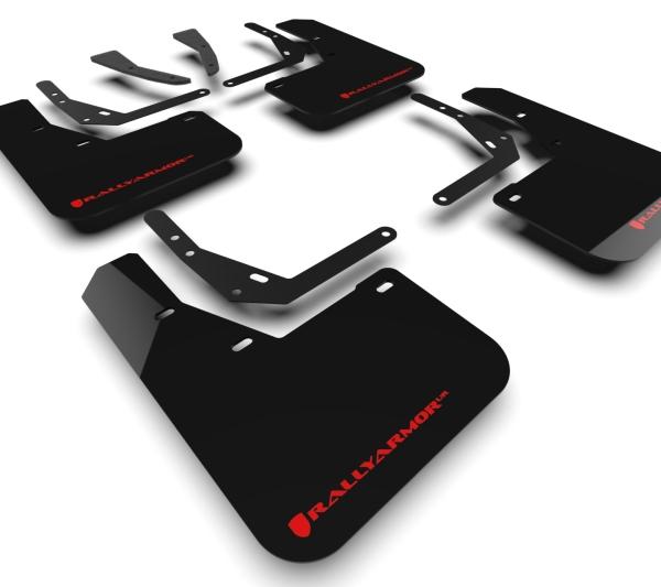 RAL UR Blk Flap/Rd Logo Rally Armor MF113-UR-BLK-RD