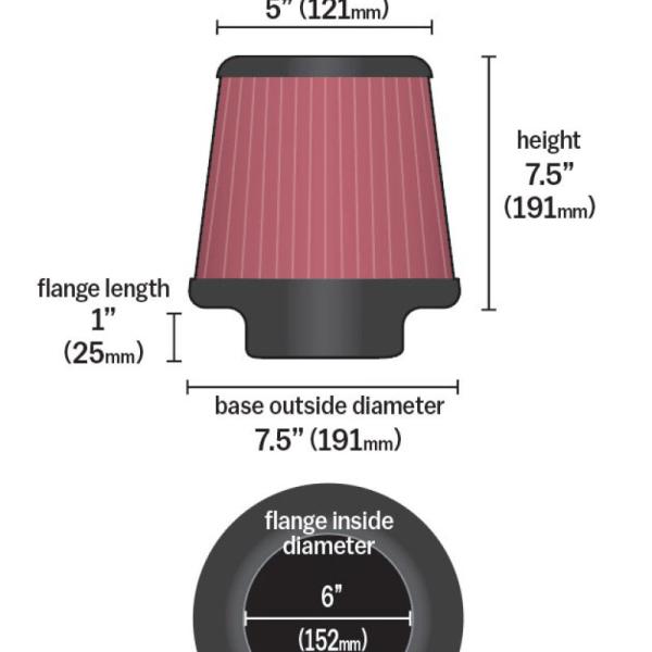 KN Universal Air Filter K&N Engineering RF-1041