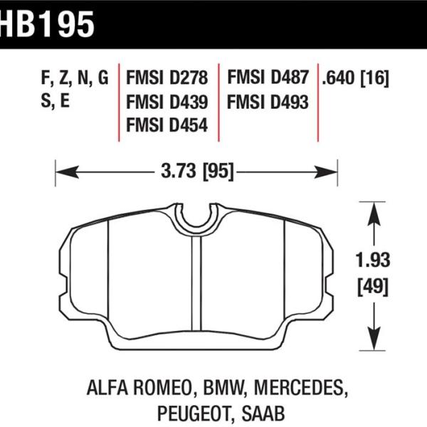 Hawk Performance HB195N.640