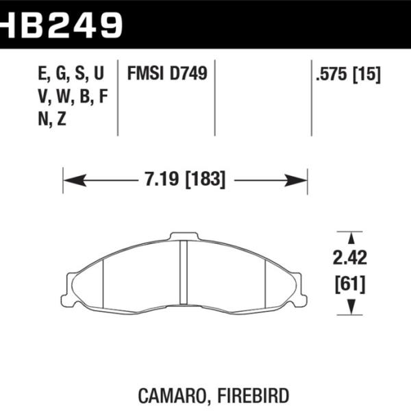 Hawk Performance HB249Z.575