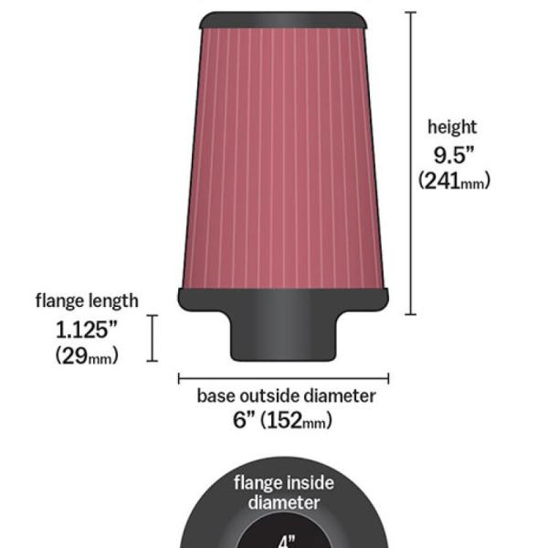 KN Universal Air Filter K&N Engineering RG-1002RD