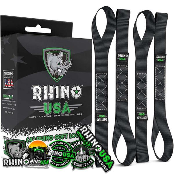 RSA Tie Down Kits Rhino USA SOFT4PACK-BLK