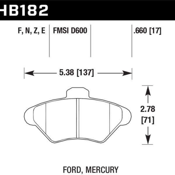 Hawk Performance HB182E.660