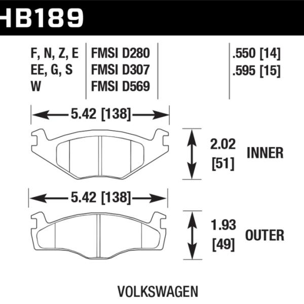 Hawk Performance HB189E.550