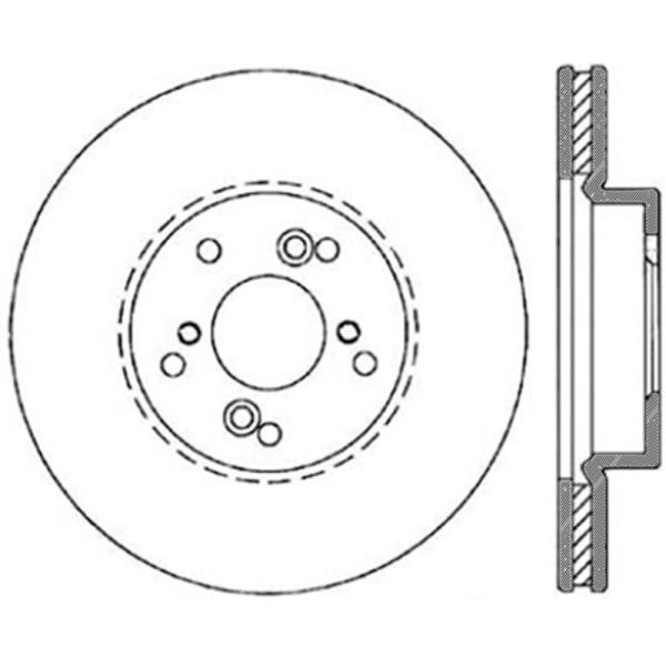 ST Performance Brake Rotors Stoptech 120.40046CRY