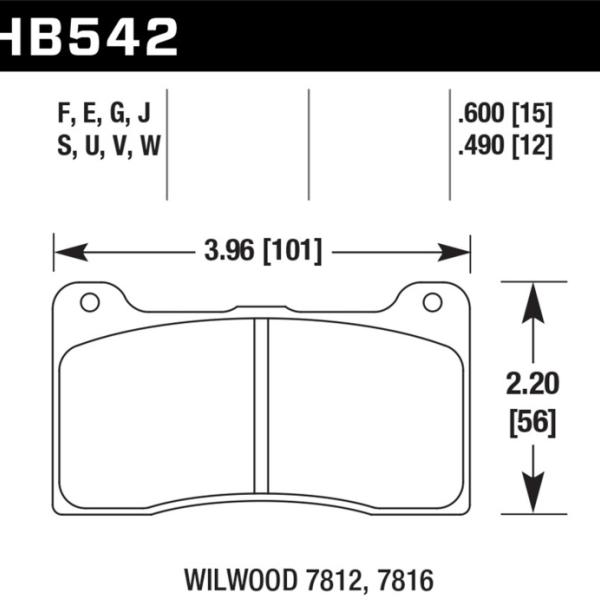 Hawk Performance HB542E.600