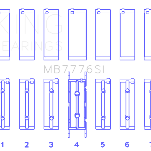 KING Main Bearings King Engine Bearings MB7776SI0.25