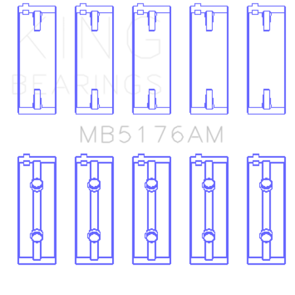 KING Main Bearings King Engine Bearings MB5176AM0.25