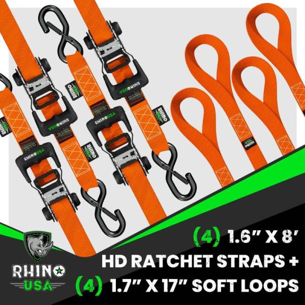 RSA Tie Down Kits Rhino USA HDKIT-4PK-ORG