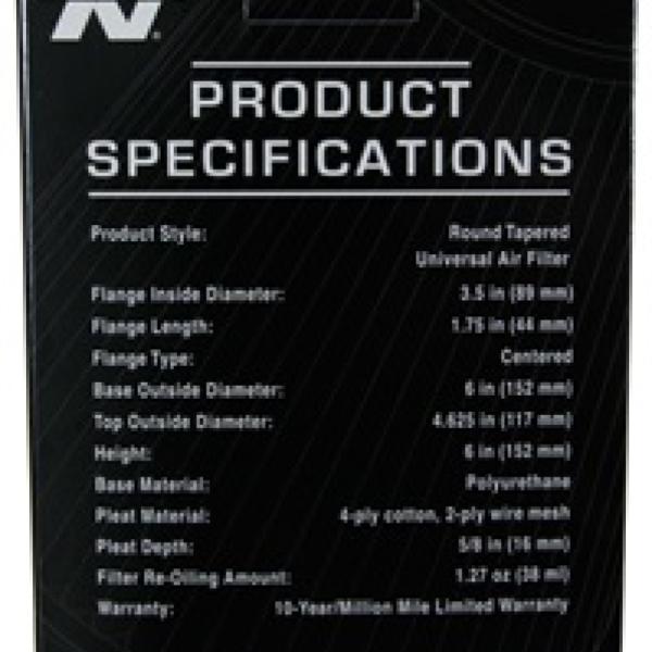 KN Universal Air Filter K&N Engineering RE-0950
