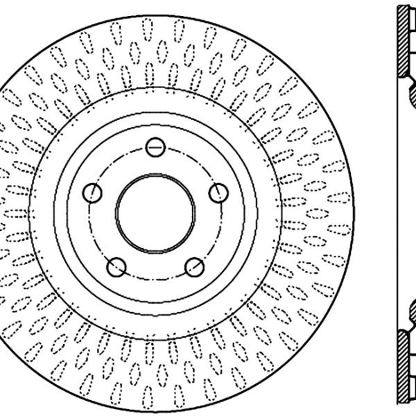 ST Slotted Sport Brake Rotors Stoptech 126.58010SR