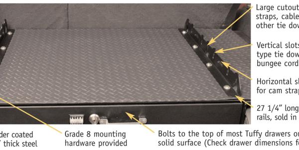 TFY Tie Down Rails Tuffy Products 158-01