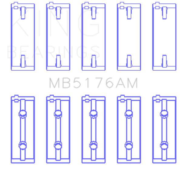KING Main Bearings King Engine Bearings MB5176AM0.5