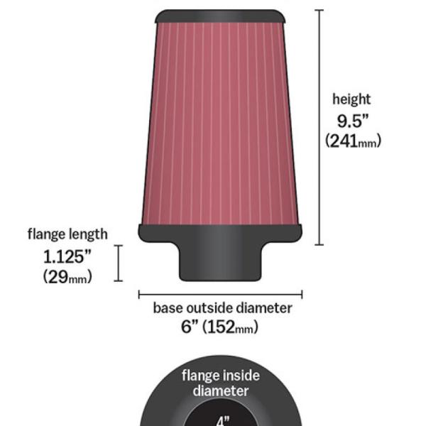 KN Universal Air Filter K&N Engineering RG-1002RD