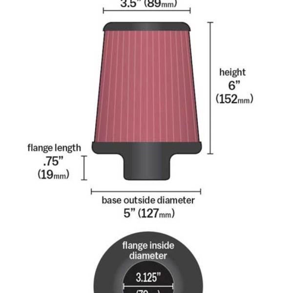 KN Universal Air Filter K&N Engineering RU-3250