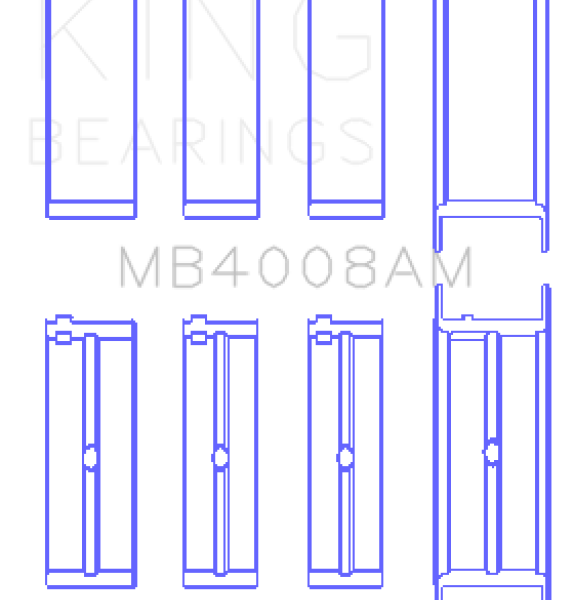 KING Main Bearings King Engine Bearings MB4008AM0.25