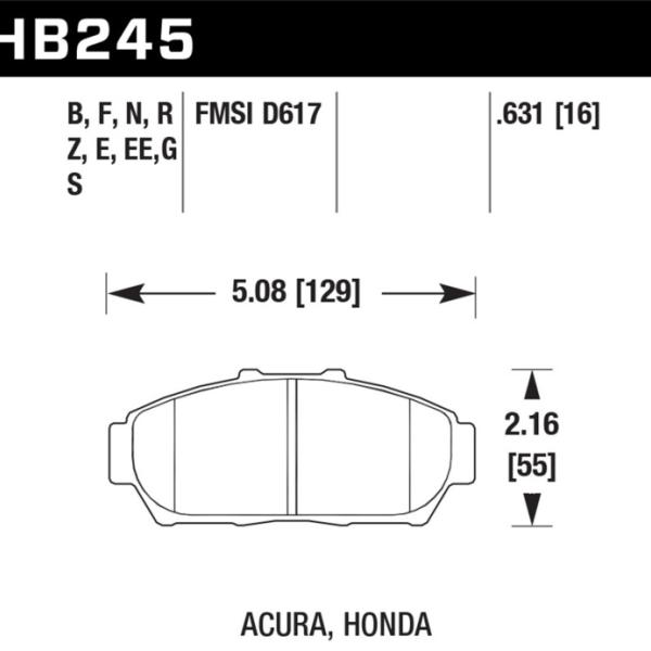Hawk Performance HB245Z.631