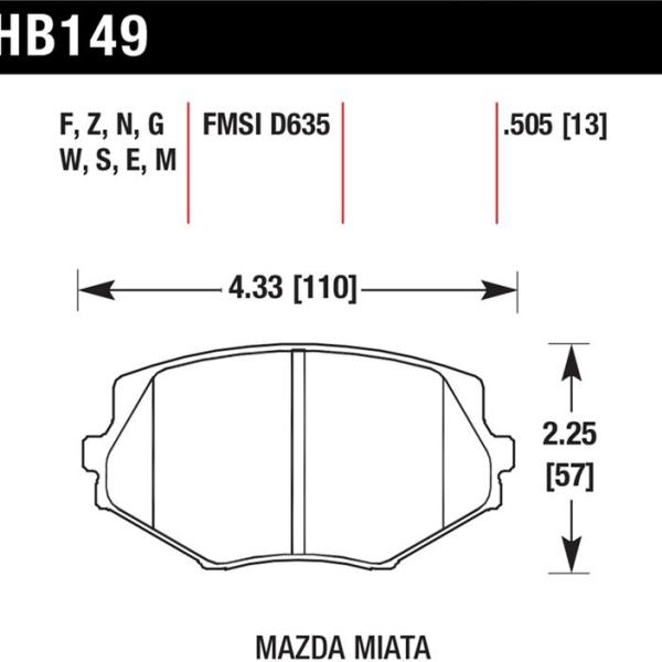 Hawk Performance HB149B.505