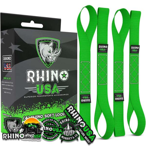 RSA Tie Down Kits Rhino USA SOFT4PACK-GRN