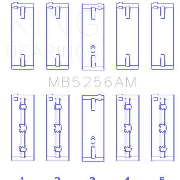 KING Main Bearings King Engine Bearings MB5256AM