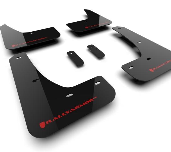 RAL UR Blk Flap/Rd Logo Rally Armor MF122-UR-BLK-RD