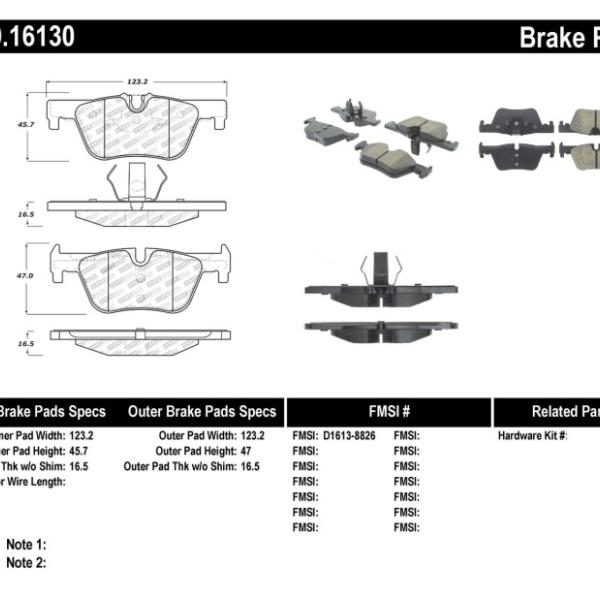 ST Sport Brake Pads Stoptech 309.16130