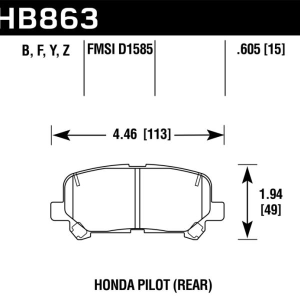 Hawk Performance HB863B.605