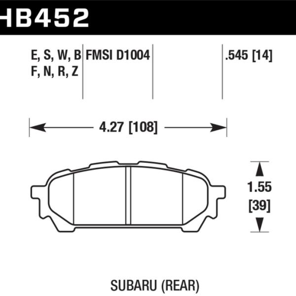 Hawk Performance HB452E.545