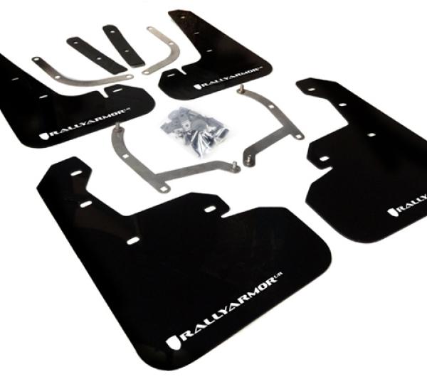 RAL UR Blk Flap/Wht Logo Rally Armor MF45-UR-BLK/WH