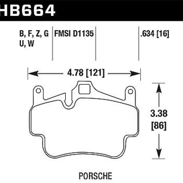 HAWK ER-1 Brake Pad Sets Hawk Performance HB664D.634