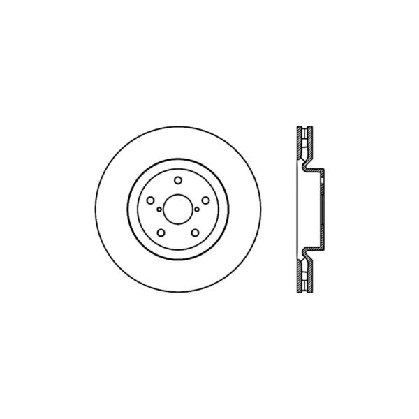 ST Premium Carbon Brake Rotors Stoptech 125.47022CRY