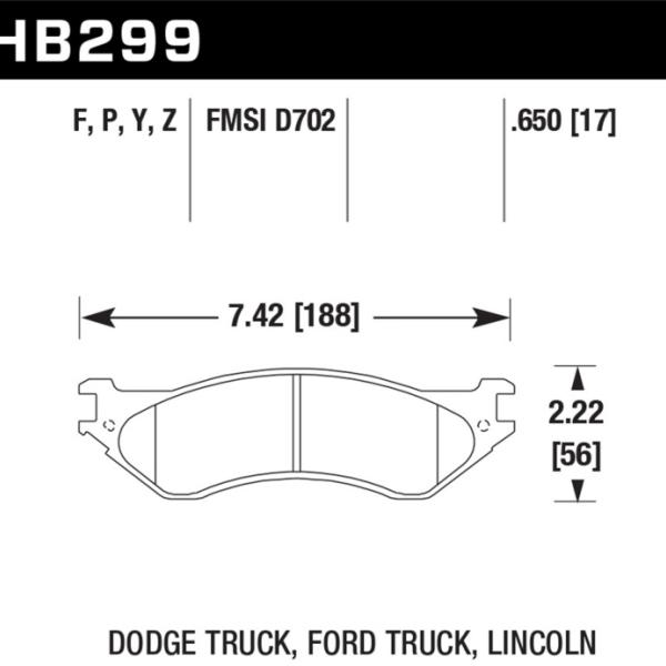 Hawk Performance HB299Z.650