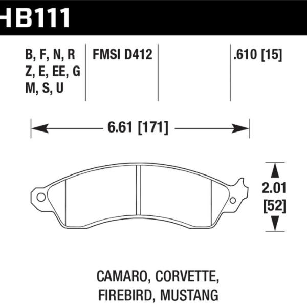 Hawk Performance HB111M.610