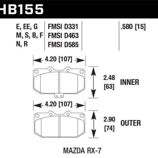 Hawk Performance HB155M.580