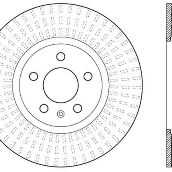 ST Slotted Sport Brake Rotors Stoptech 126.33136SL