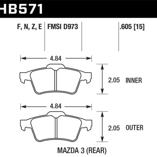 Hawk Performance HB571E.605