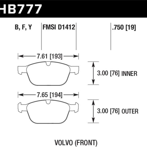 Hawk Performance HB777F.750