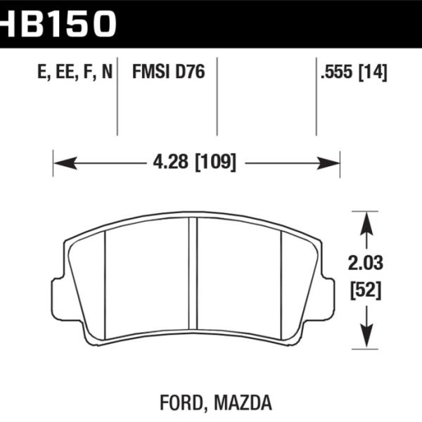 Hawk Performance HB150EE.555